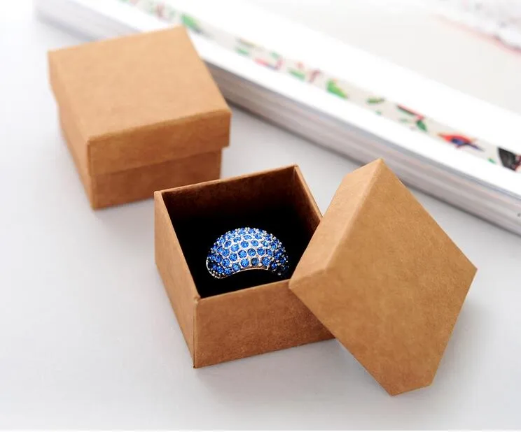 High Quality Jewelry Box/ Lovers Ring Box/Gift Package/ Kraft paper Box For Women Jewelry Storage box display 5*5*3.8cm