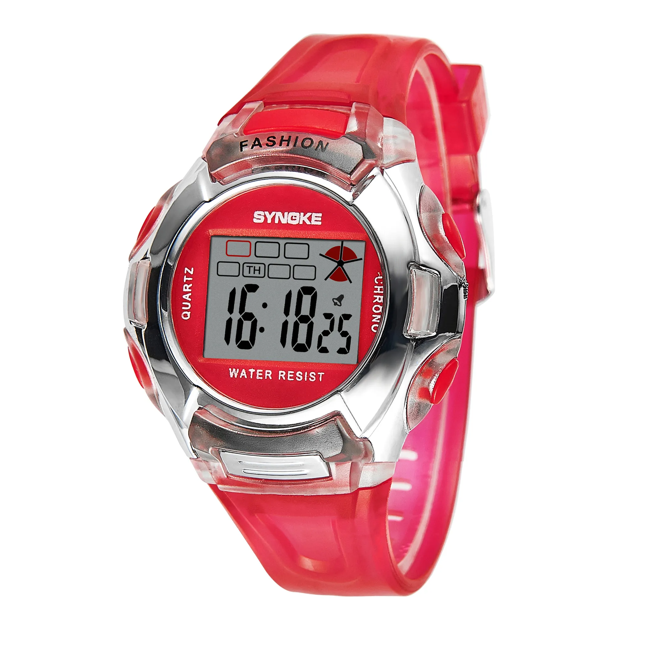 Casual Digital Sports Kids Watches Electronic PU Plastics Band Waterproof Tray Watch for Children Prezenty 993291904589