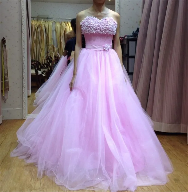 2017 Prinses Sweetheart Applicaties Baljurk Quinceanera Jurk met Tule Lace Up Plus Size Sweet 16 Jurk Vestido Debutante Jurken BQ96