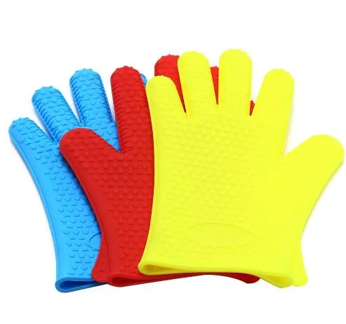 Heat Resistant Kitchen glove Thick barbecue grilling glove Silicon BBQ Grill Oven Mitt Pot Holder Cooking glove Rated 5.0 /5 based on 1 cus