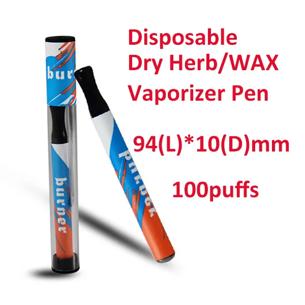 Disposable Dry Herb & WAX Burner Vaporizer Pen E Cigarette 100 Puffs