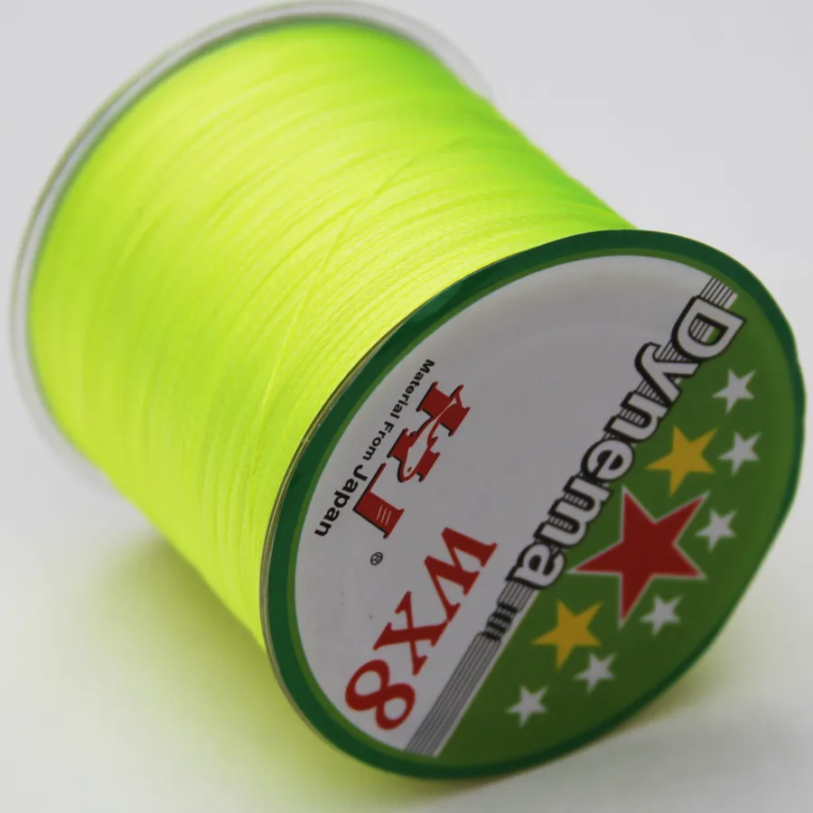 Superstarke japanische Meeres-Multifilament-Angelschnur, 100 % PE, 8 Stränge, geflochten, 500 m, 9 Farben