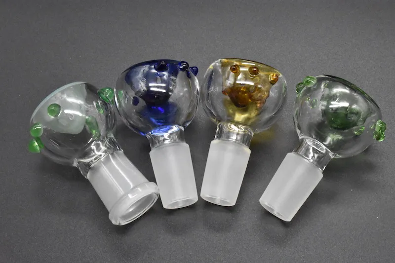 Heady Tobacco Bowl Dragon Glass Bowl 14mm 18mm för glas Bong Vattenrör för oljeplattor Glas Bongs Dry Bowl Fri frakt