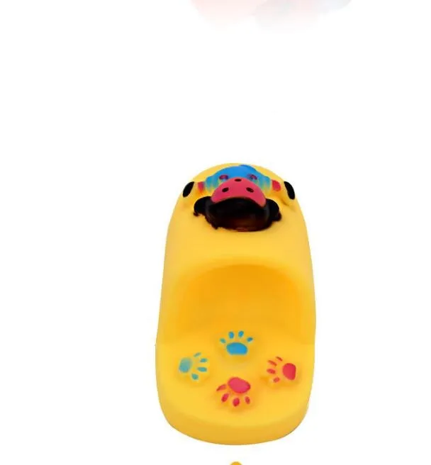 Animal de compagnie mâche jouet sonore pantoufle bébé fille chaussures jouets interactifs nettoyage des dents chien chat drôle jouer formation chaussures en caoutchouc jouet