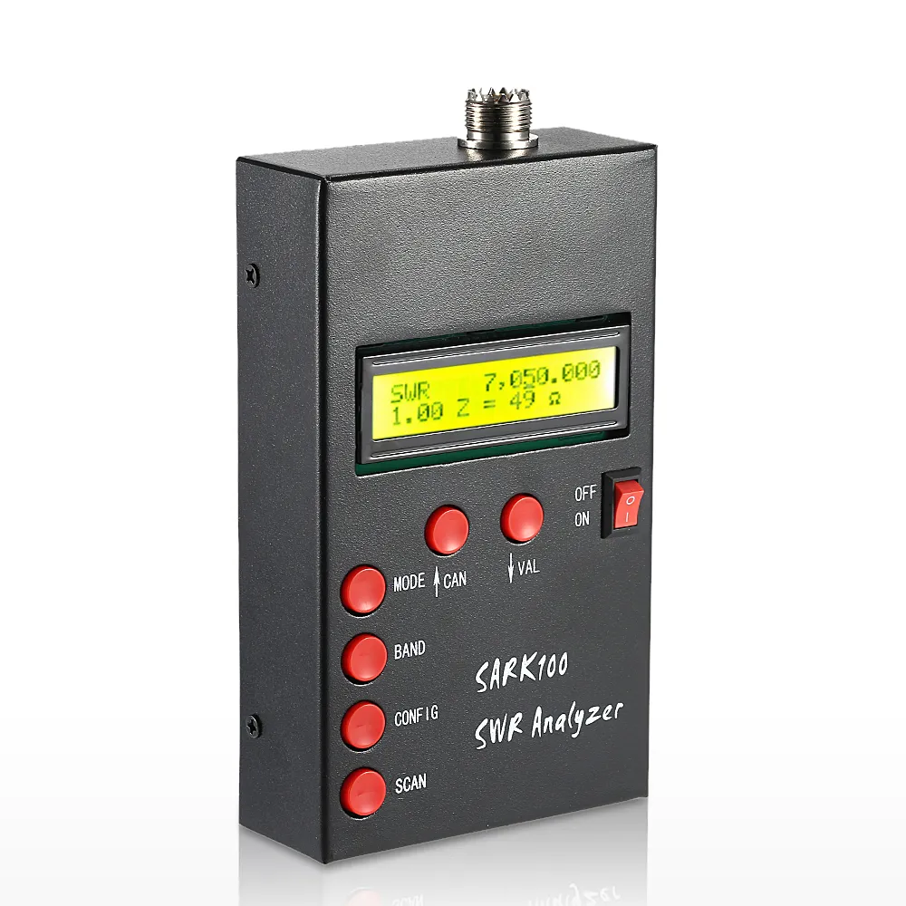 Livraison gratuite 1-60MHz HF ANT SWR Analyseur d'antenne Mètre Testeur d'ondes stationnaires pour les amateurs de radio amateur Mesure de capacité d'impédance