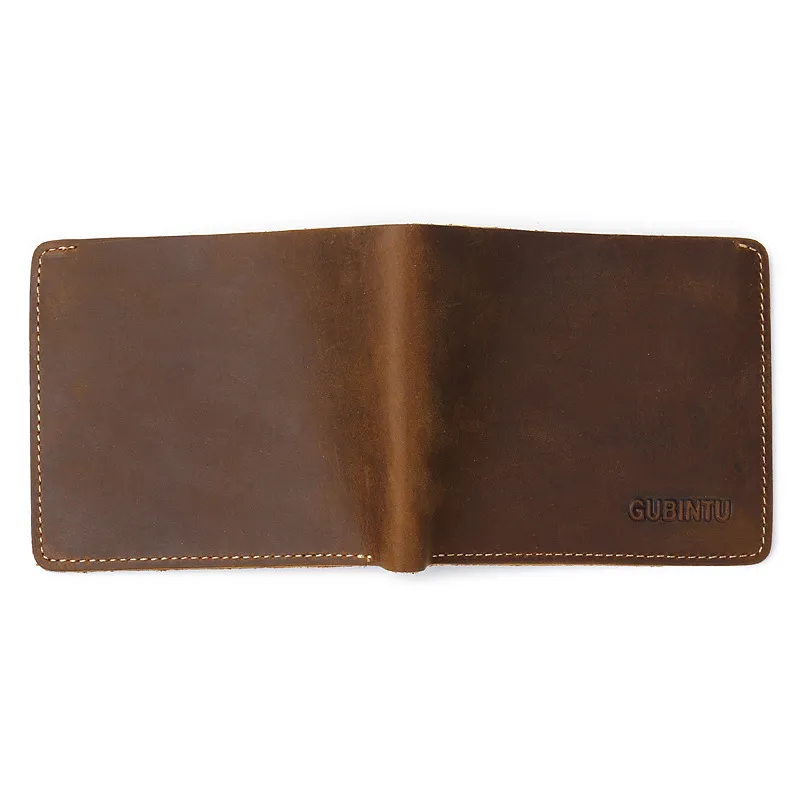高品質のファッション短い財布ビジネスビンテージスタイル多機能の二相男性男性牛革ファインデザイナーレザー財布