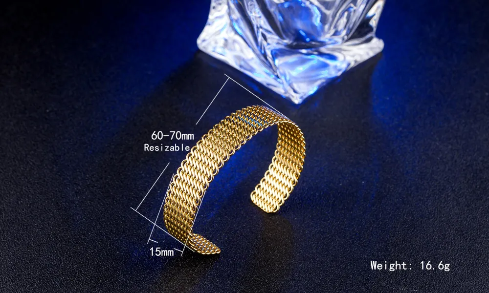 hot gift factory price 925 silver charm bangle Personality 18K gold bracelet Weaving couple strap fashion jewelry 1827