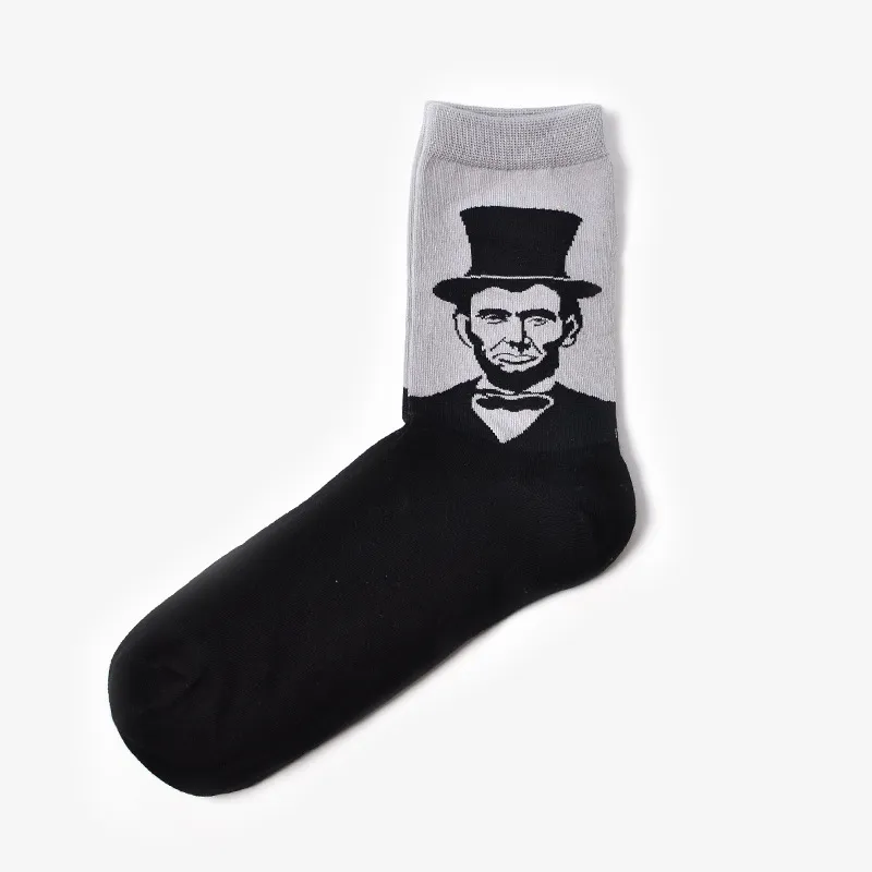 NIEUW ORIGINELE CREATIEVE Design Women Men Cotton Art Socks Van Gogh Oil Painting Socks Famous People Portrait Socks44633399