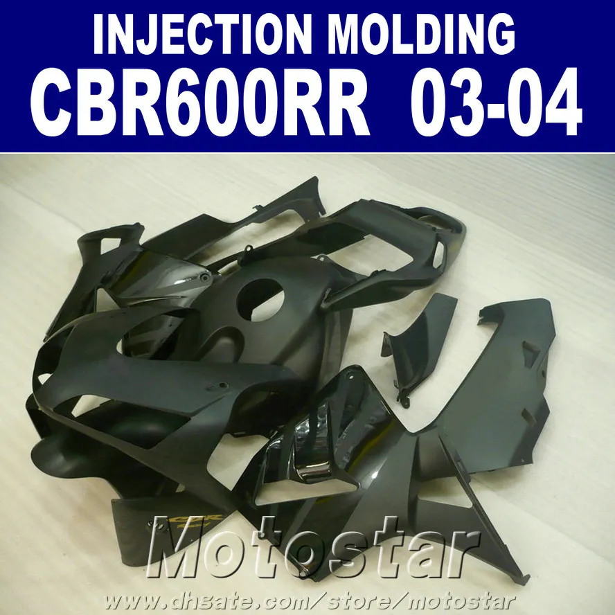 Injection Molding all black for HONDA CBR 600RR fairings 2003 2004 03 04 CBR600RR bodywork fairing kit TE6H