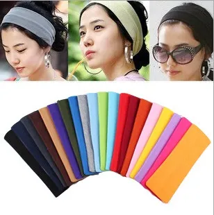20*5cm Candy Color Vogue Women Yoga Sport Headband Simple Hairband Elastic Headband Sports Yoga Accessory headbands