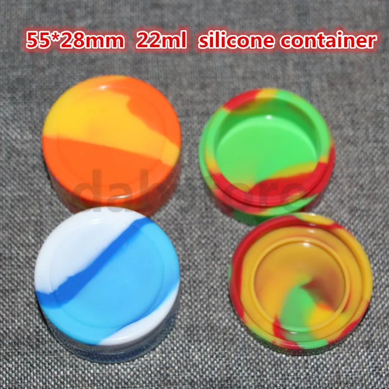 contenant d'huile de cire de silicone 22 ml 55 * 28 mm conteneurs concentrés contenants de cire pots de silicone cire en gros livraison gratuite DHL