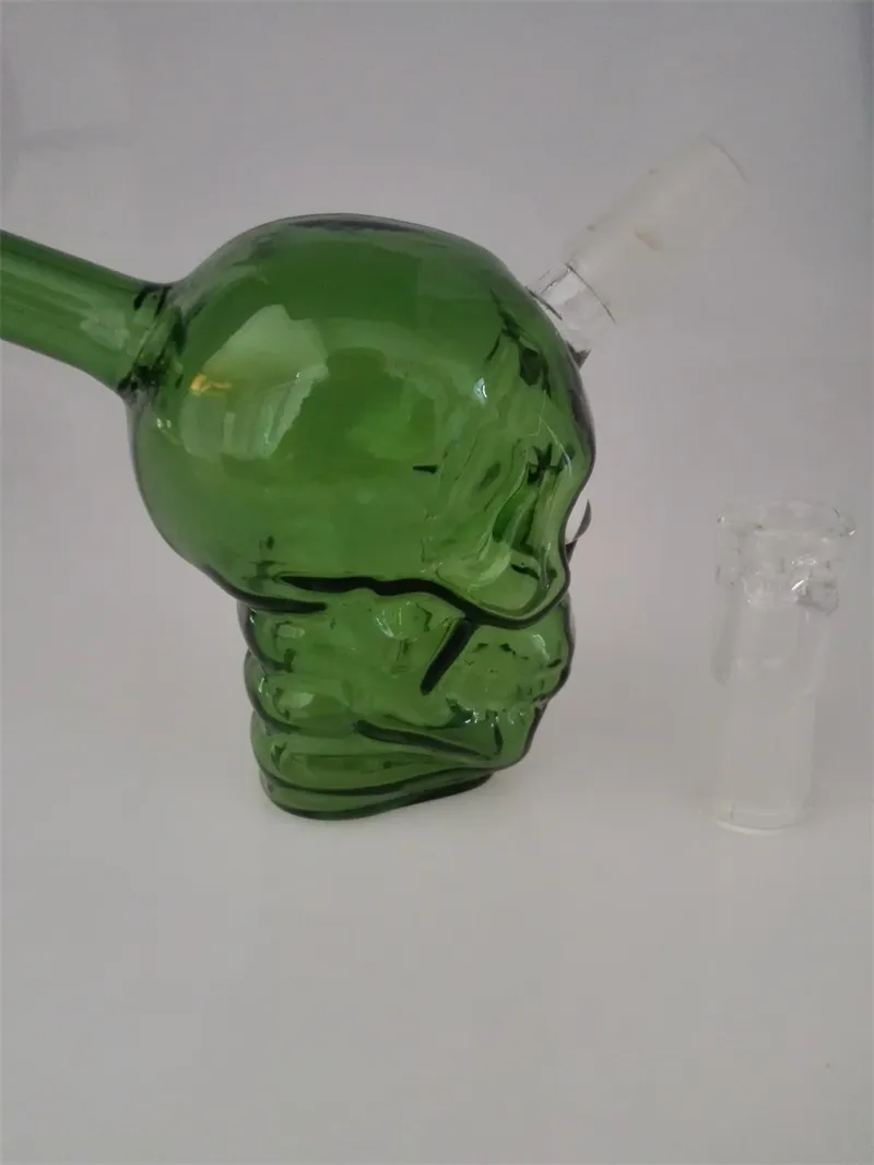 Grönskelett Toushui Pipes Gröna glas Bong Glasrör Glas Bongs Tillverkare, Partihandel Glas Hookah