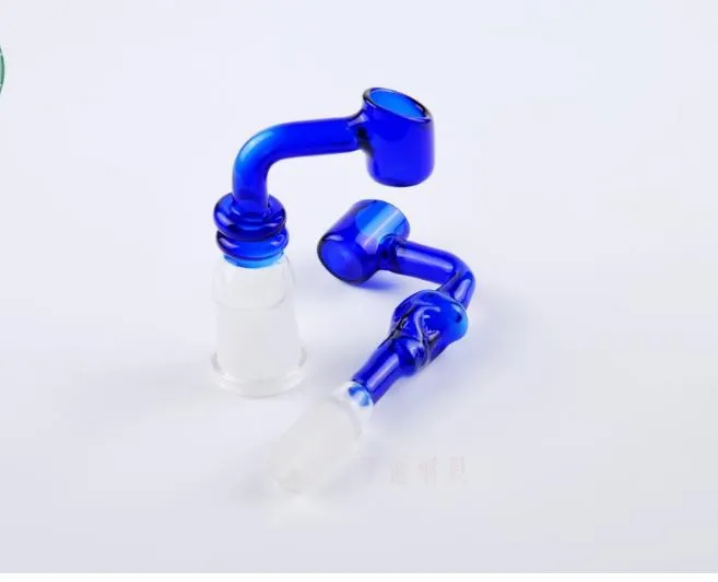 Accessoires de regard de petite tasse inclinée bleue, bongs en verre en gros tuyaux de brûleur à mazout conduites d'eau tuyaux en verre plates-formes pétrolières fumer