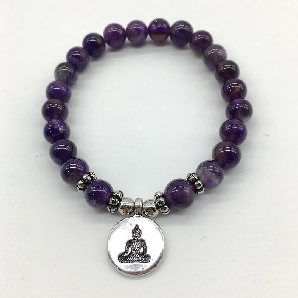 Bracelet Mala de Yoga, Design tendance, anti-Stress, méditation, perles en pierre naturelle, cadeau de mariage Unique, SN1196