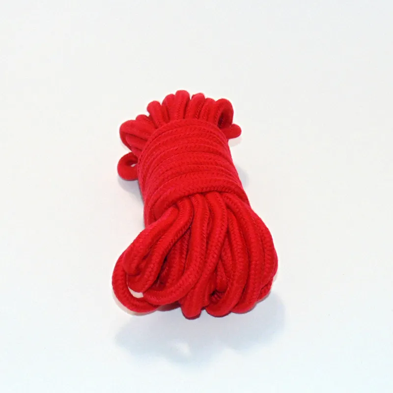 10M Red Soft Cotton Rope Restraint 본디지 성인용 장난감 섹스 게임 커플을위한 장난감, 편안하고 아프지 않은 몸