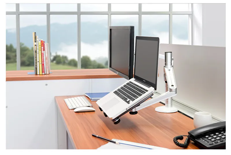 Support Ordinateur Réglable 3 Hauteurs | Support Moniteur PC Portable | Acier Laminé Froid, Ventilation, Antidérapant