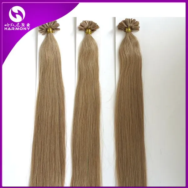 Fusão u dica extensão do cabelo humano cabelo colorido 100% cabelo brasileiro cápsula de queratina natural u ponta extensão do cabelo