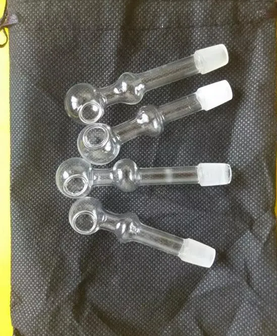 Double gun matte mouth straight burn pot, wholesale glass hookah accessories, glass bong accessories, 