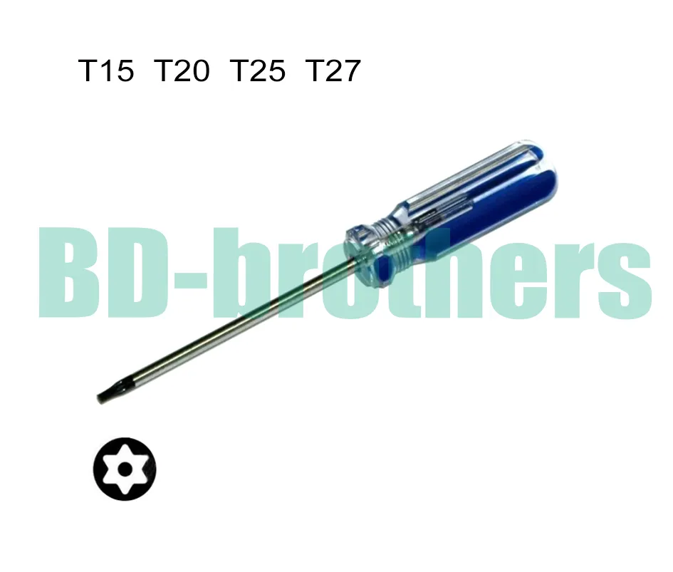 T15 T20 T25 T27 With Hole Torx Screwdriver Key PVC Colorized Bar Handle Screwdrivers Repair Tool Wholesale 