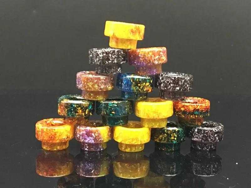 4Styles de résine époxy colorée à large alésage Drip Tips 510 810 filetage long embout court pour TFV8 Baby Prince Kennedy Reload RDA atomiseur réservoir