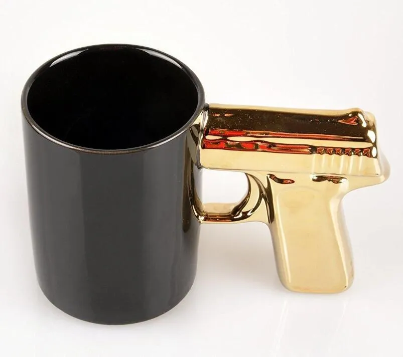 Creative Gun Mug Pistol Grip Coffee Milk Cups In Ceramic Wine Glasses