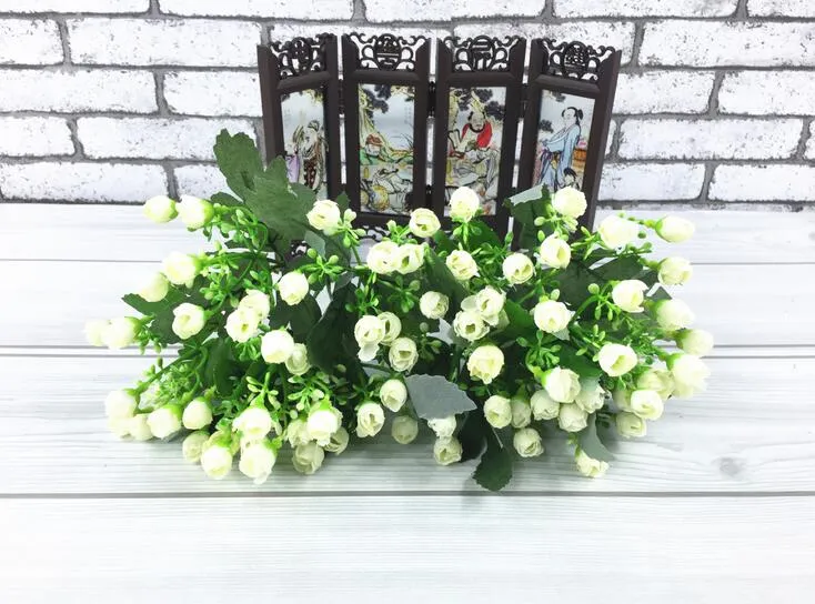 Household adornment artificial flowers take 6 forks head milan 36 bracts produce wholesale and mini QQ roses SF09