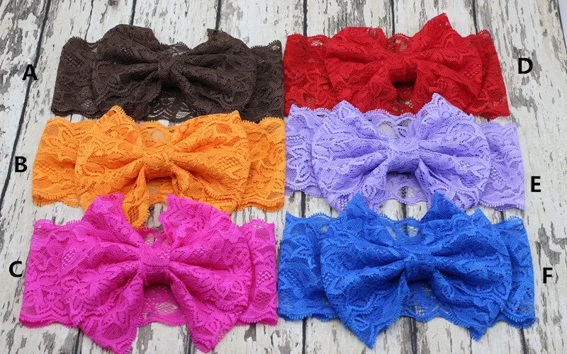 Boutique Baby Head Wrap Girls Kids Lace Headbands Headwrap Elastic Big