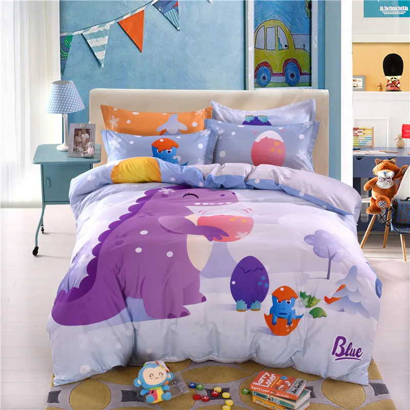 Söt pojke flicka barn barn sängkläder set med 8 stycken ren bomull täcke kuddar sängöverdrag hög kvalitet för barn