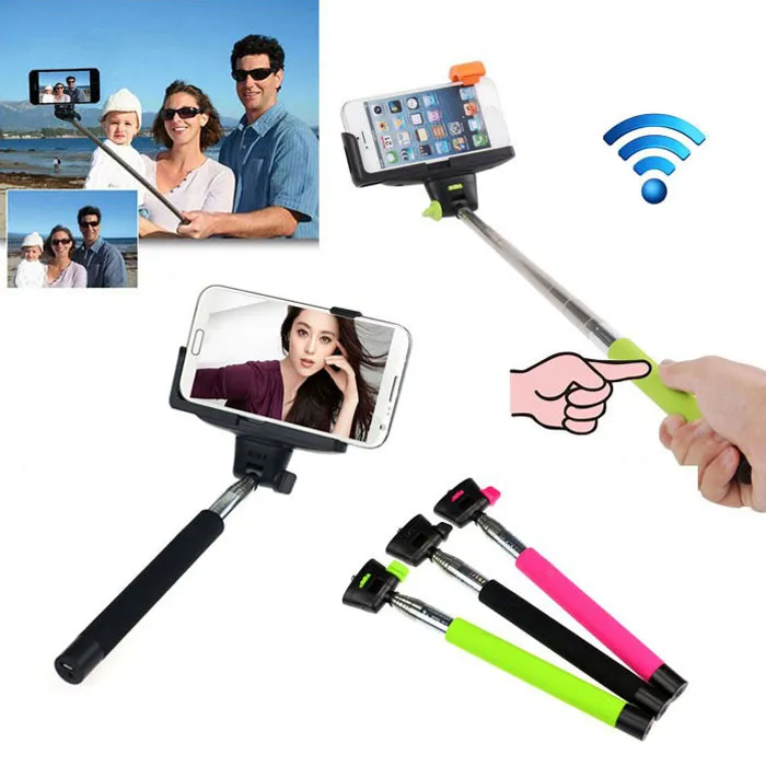 Selfie Sticks Bluetooth Selfie Monopod Bluetooth Selfie Monopods Selfie Stick Bluetooth Remote Shutter & Clip Z07-5 For iPhone Samsung DHL