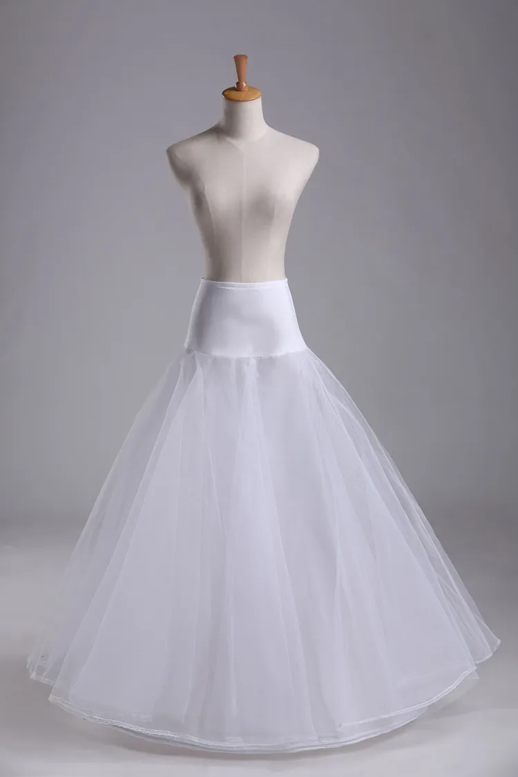 2019 Nieuwe Komt 100% Hoge Kwaliteit EEN Lijn 1-hoepel 2-layer Tulle Wedding Bridal Petticoat Onderrok hoepelrokken voor Trouwjurk