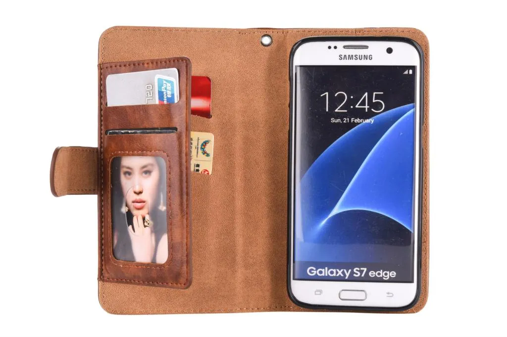 Multifunktions-Reißverschluss-Mappen-Ledertasche für Samsung Galaxy S8 S8 Plus S7 S7 Edge J5 J3 J7 2017 A3 A7 A5 2017 Handyhülle Cover6450406