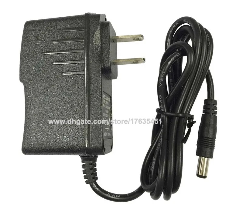 100 Stück IC-Programm AC DC 12 V 9 V 1A Netzteiladapter 5 V 2A US-Stecker DC 5,5 mm x 2,1 mm Hohe Qualität Fedex DHL Kostenloser Versand