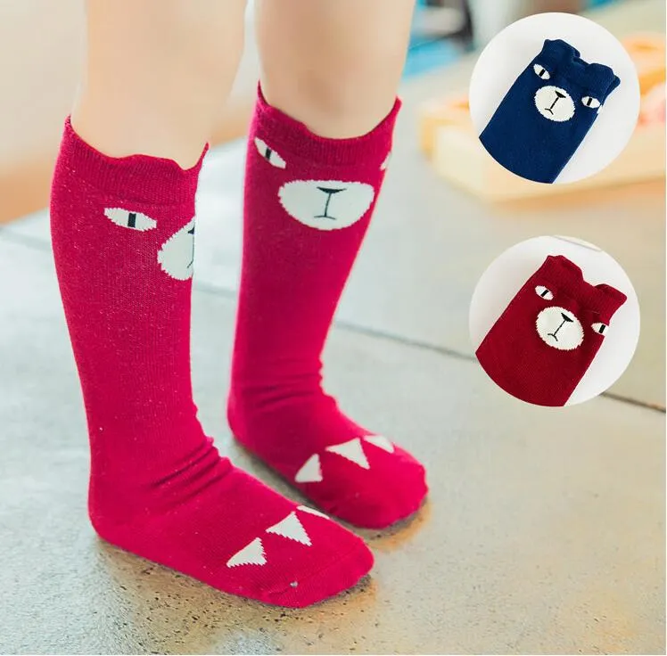 24 Styles Unisex cartoon Animal leg warmers baby girls boys knee high Totoro Panda Fox socks kids cute Striped Knee Pad sock 0-6Y