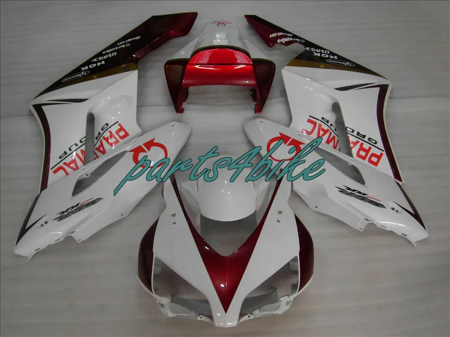 Lägsta Pris Fairing Kit för Honda Insprutning Mögel Fairings CBR1000 RR 04 05 Röd vit Pramac Bodywork Set 2004 2005 CBR1000RR SL34