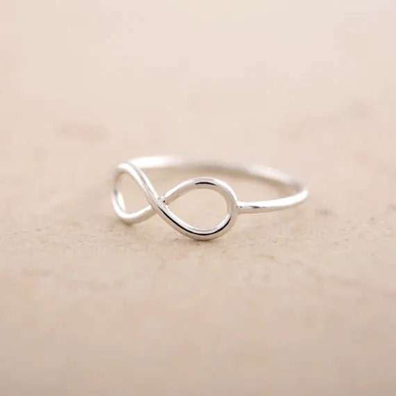 mode rings infinis amitié infinité ring mignon simple géométrique 8 huit anneaux pour les amants d'amis