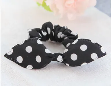 Mix Style Clips For Hair band Polka dot leopard trip hair rope Rabbit Ears scrunchy Hair tie Baby hair accessories6238583