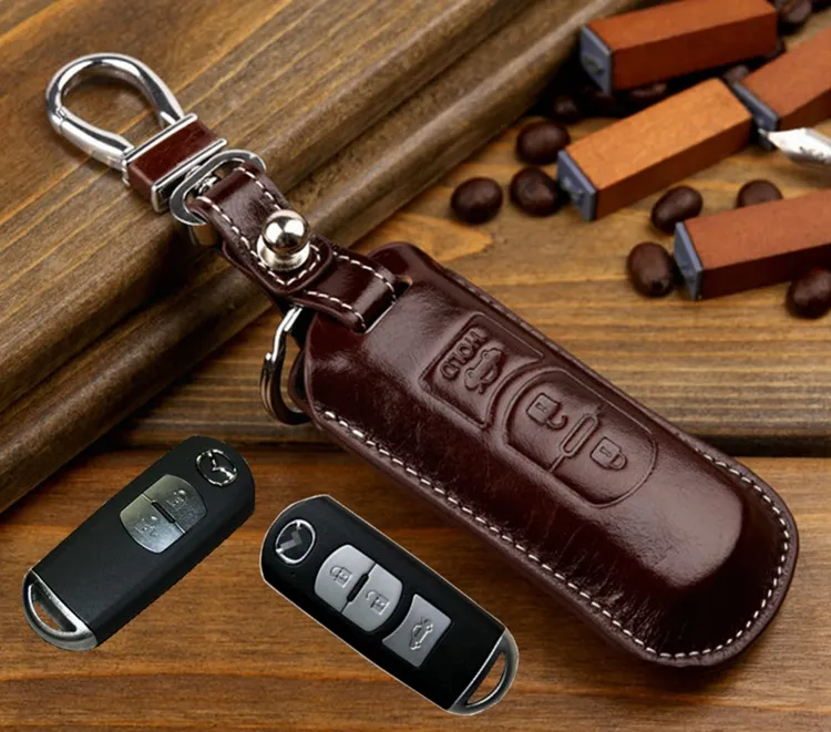Leather Key Cover For Mazda 3 5 6 Cx 5 CX 7 CX 9 CX5 ATENZA Axela Remote Car  Key Holder Case Wallets Keychain Rings Accessories From Coober, $23.87
