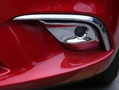 Högkvalitativ ABS Chrome Car Front Fog Lamp Dekoration Trimskydd för Mazda 6 Atenza 2014-2018