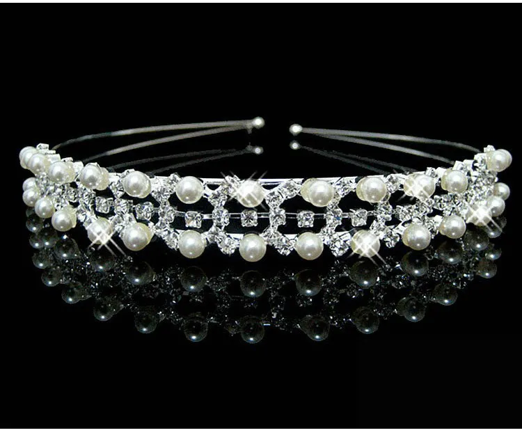 8 Styles Cheap Bridal Tiara Crystals And Pearls Beaded Bridal Head Accessories 2016 Formal Event Hair Wear Rhinestones
