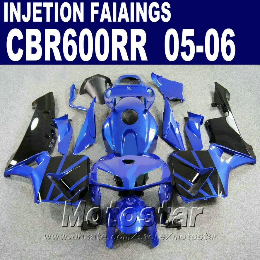 Honda CBR 600 RR Fairing 2005 2006 CBR600RR 03 04 CBR 600RRフェアリングキットIF5Vのための青いフィット部品の射出成形