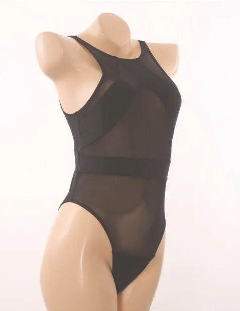 Yeni mesh siyah tek parça mayo seksi bikini monokini vintage banyo takım elbise maysuit209u