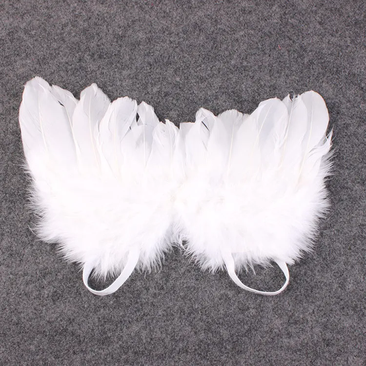 Infant Baby olive leaves Leaf Headband White Feather Angel Wing Couture Newbron Christening hair band Photography Props Set YM6129