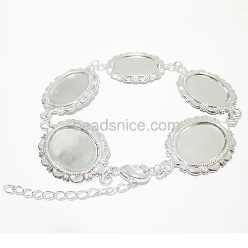 Beadsnice Filgree Bracelet Po Pracelet مع 5 إطار فارغ يناسب الكابوشون الحجم 13 × 18 ملم بلادة معرف 267333691805