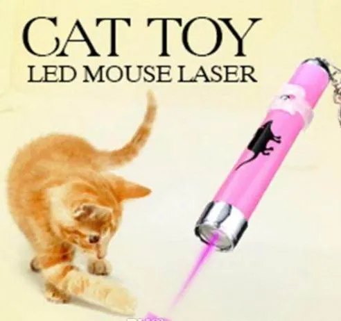 Puntero láser para juguetes para gatos, divertidos juguetes para perros y gatos, bolígrafo con luz puntero láser LED con ratón brillante, suministros de animación para mascotas