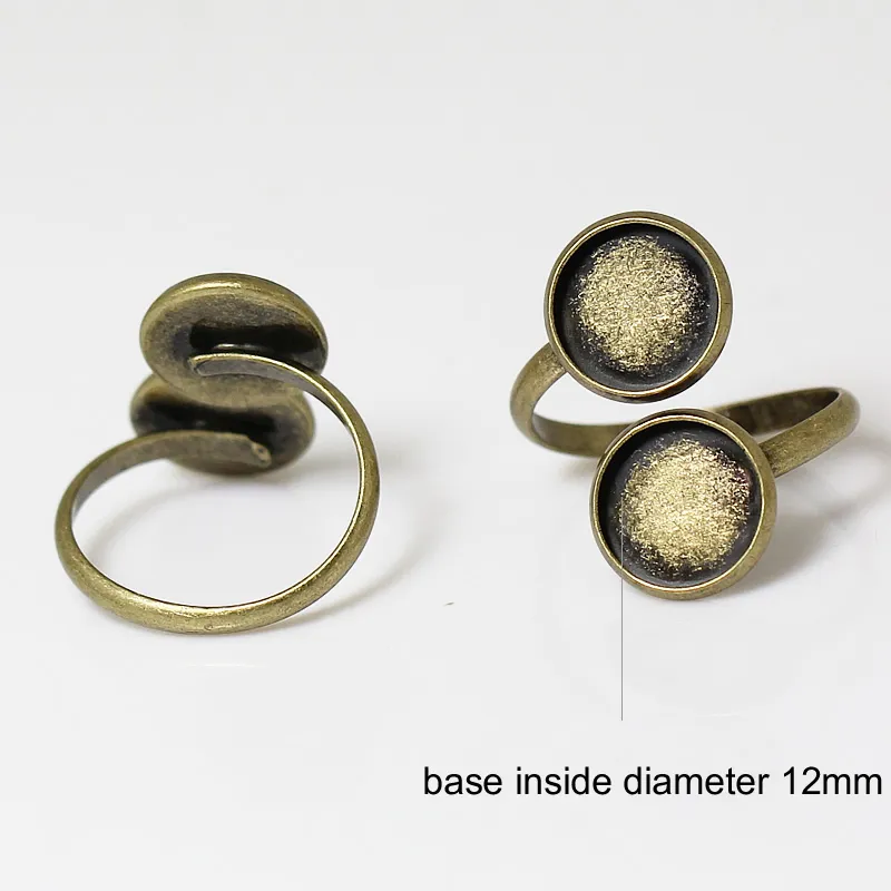 Reidgaller 20pcs Stainless Steel Earring Bezels - 12mm & 20mm Round Cabochon Settings, DIY Jewelry Making Blanks