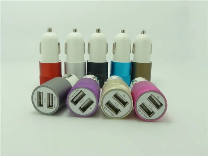 3.1a USB двойное автомобильное зарядное устройство 5V 3100mAh двойной 2 порта автомобильные зарядные устройства адаптер светодиодный свет универсальный для iPhone6 ​​Plus Samsung S6 Blackberry