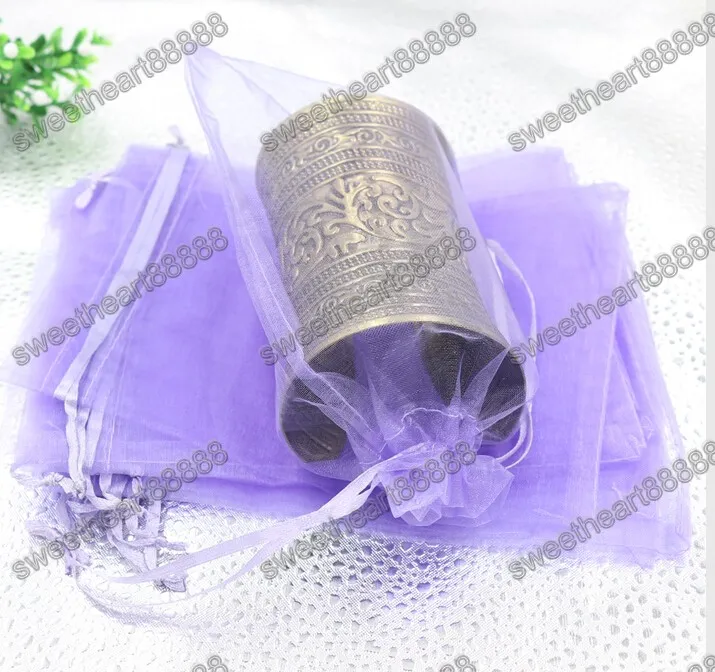 13X18CM Organza Sold Color Rectangle Jewelry Pouches Bags For Wedding Favors Wine Bottle Bag208J