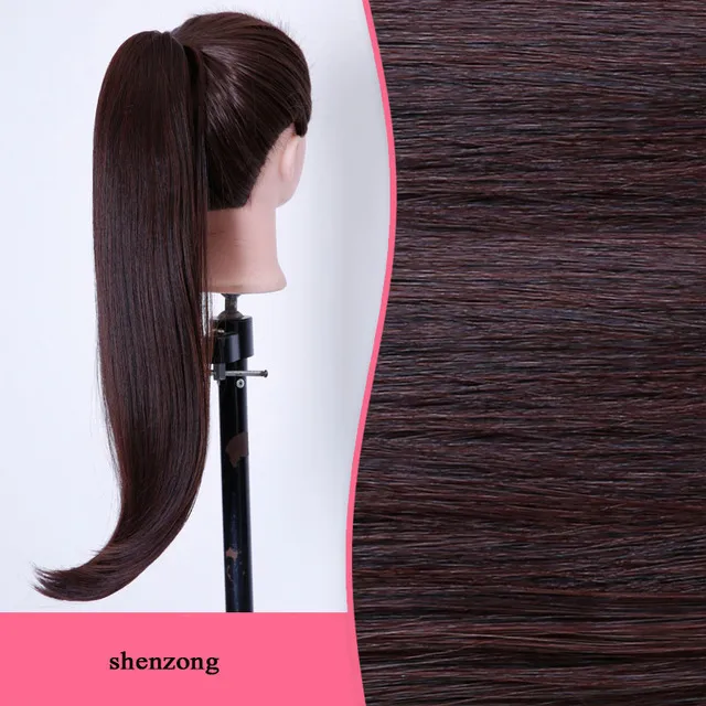 26 Quot Long Claw Clip Drawstring Ponytail Fake Hair Extensions False Pony Tails Horse Tress Synthetic Hairpieces3236420