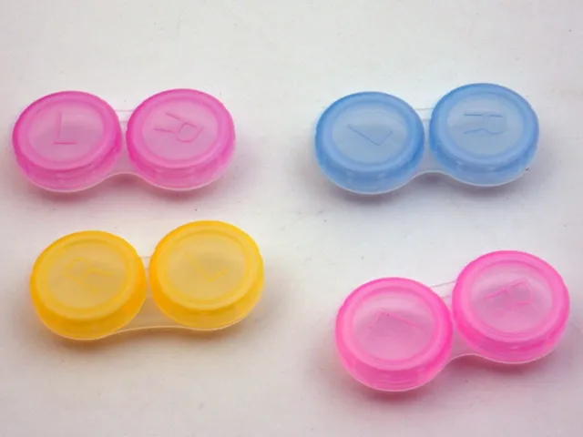 Amazing cheap price =Contact Lens Case lovely Colorful Dual Box Double Case Lens Soaking Case