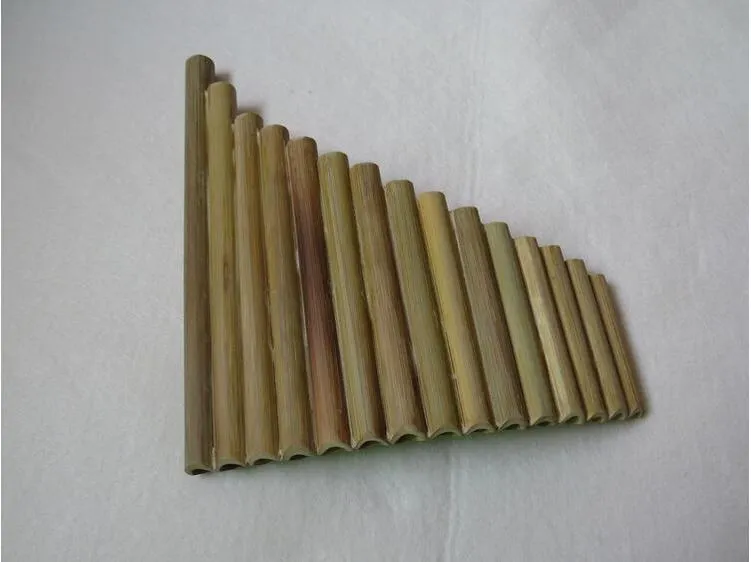 15 Pipe Bamboo Pan Flute For Kids Arundo Donax Reed DIY Panpipe Musical